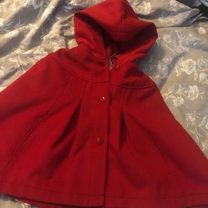Stunning Red Caplet Coat. Gymboree 5T